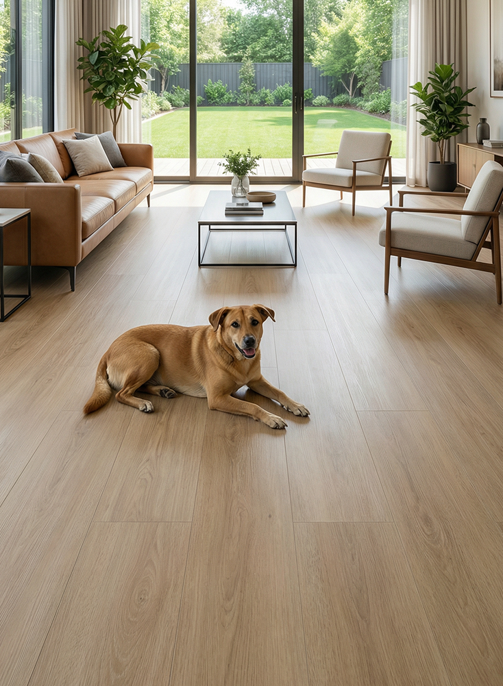 Piso vinílico SPC Coleção TROPICAL EDAN FLOOR em ambiente residencial